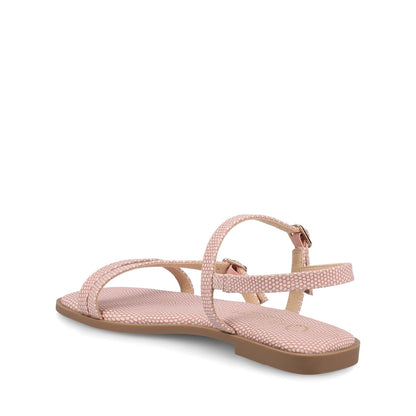 Journee BRIANNA ANKLE STRAP SANDALS - Pink Lizard