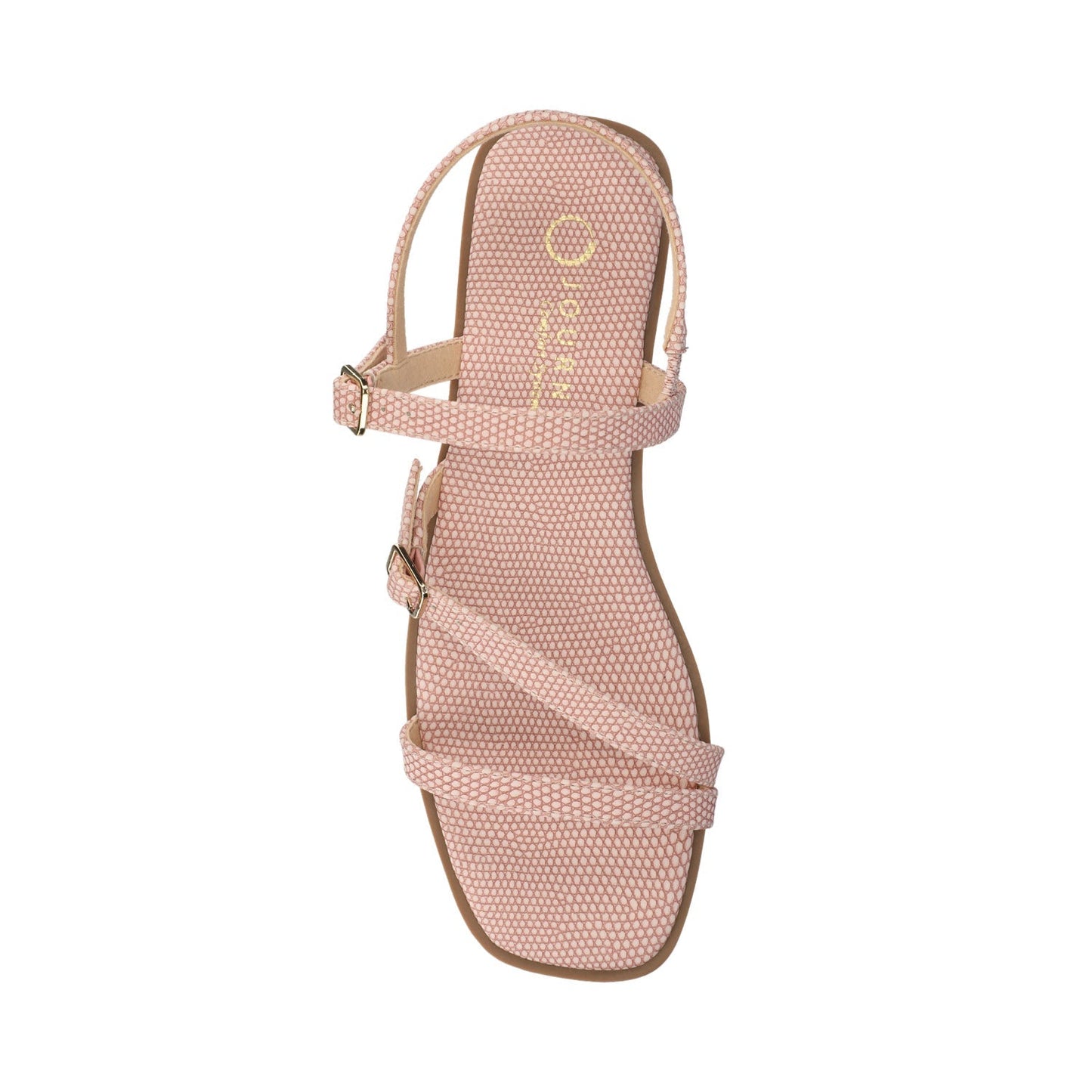 Journee BRIANNA ANKLE STRAP SANDALS - Pink Lizard
