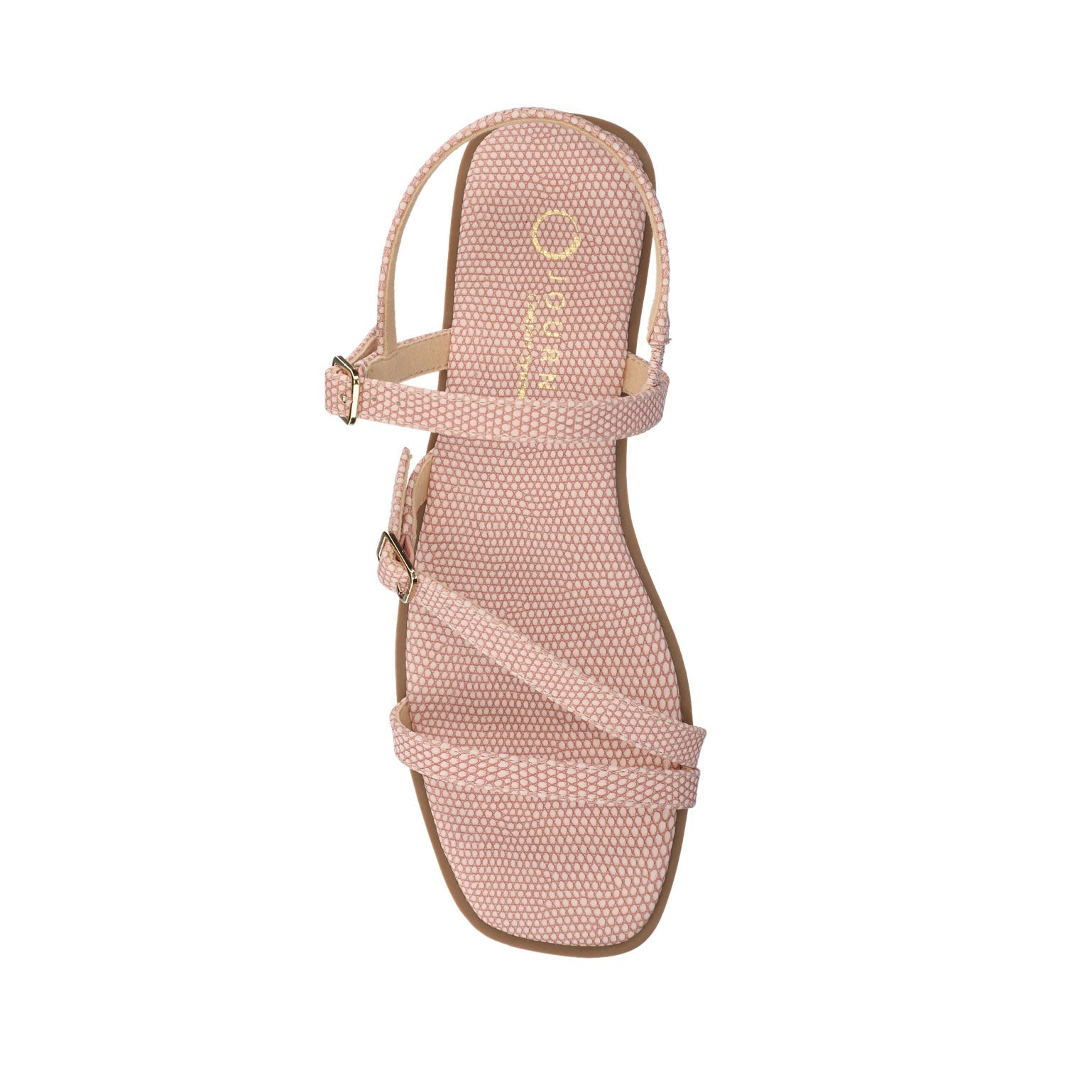 Journee BRIANNA ANKLE STRAP SANDALS - Pink Lizard