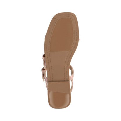 Journee BRIANNA ANKLE STRAP SANDALS - Pink Lizard