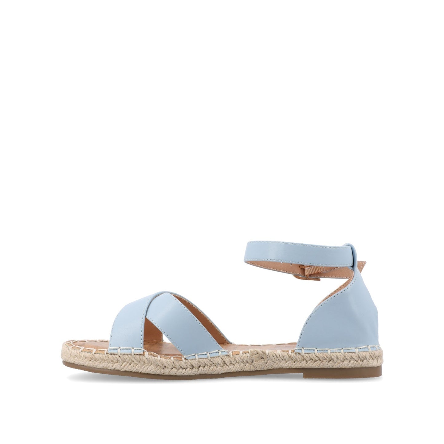 Journee LYDDIA ESPADRILLE SANDALS IN VEGAN LEATHER - Blue