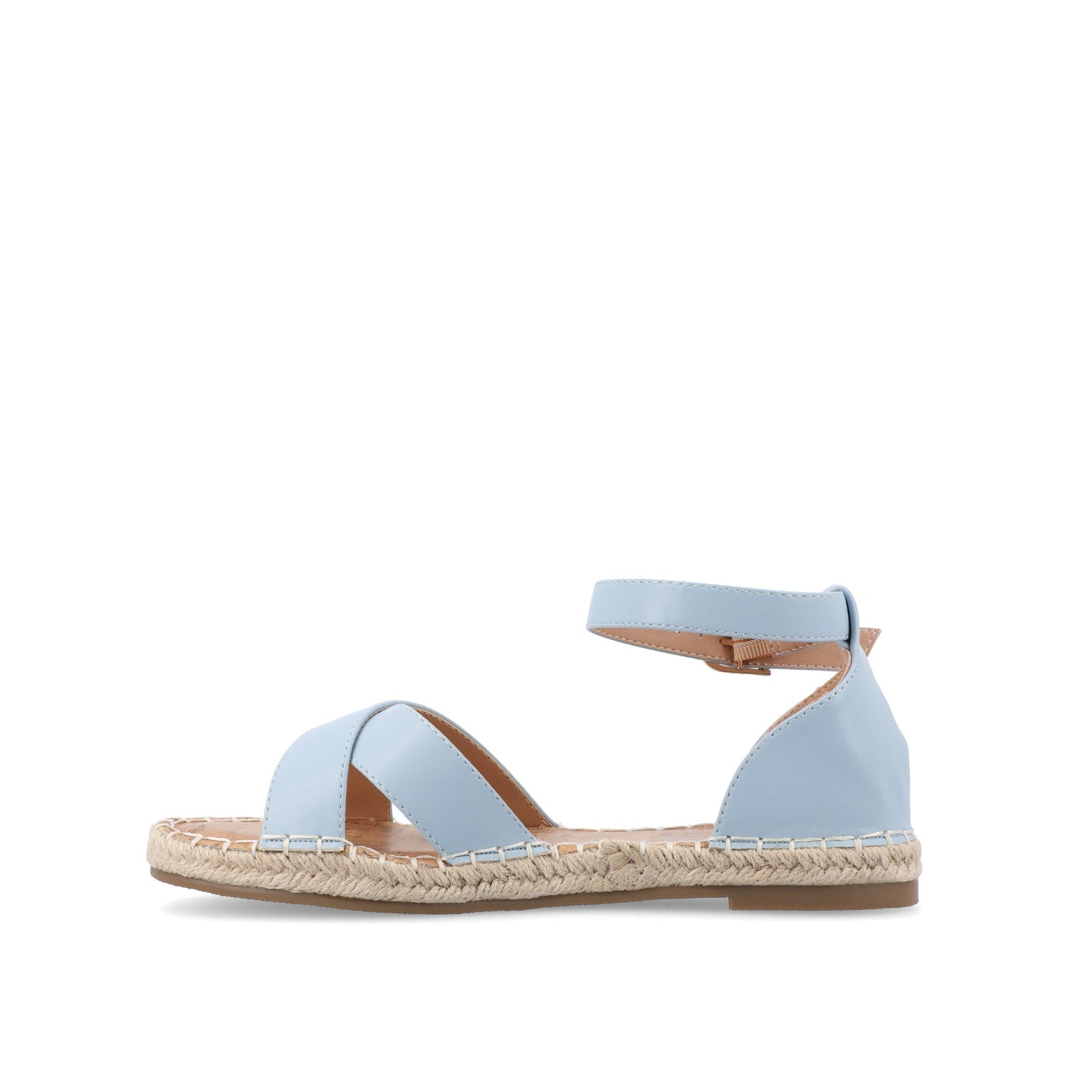 Journee LYDDIA ESPADRILLE SANDALS IN VEGAN LEATHER - Blue