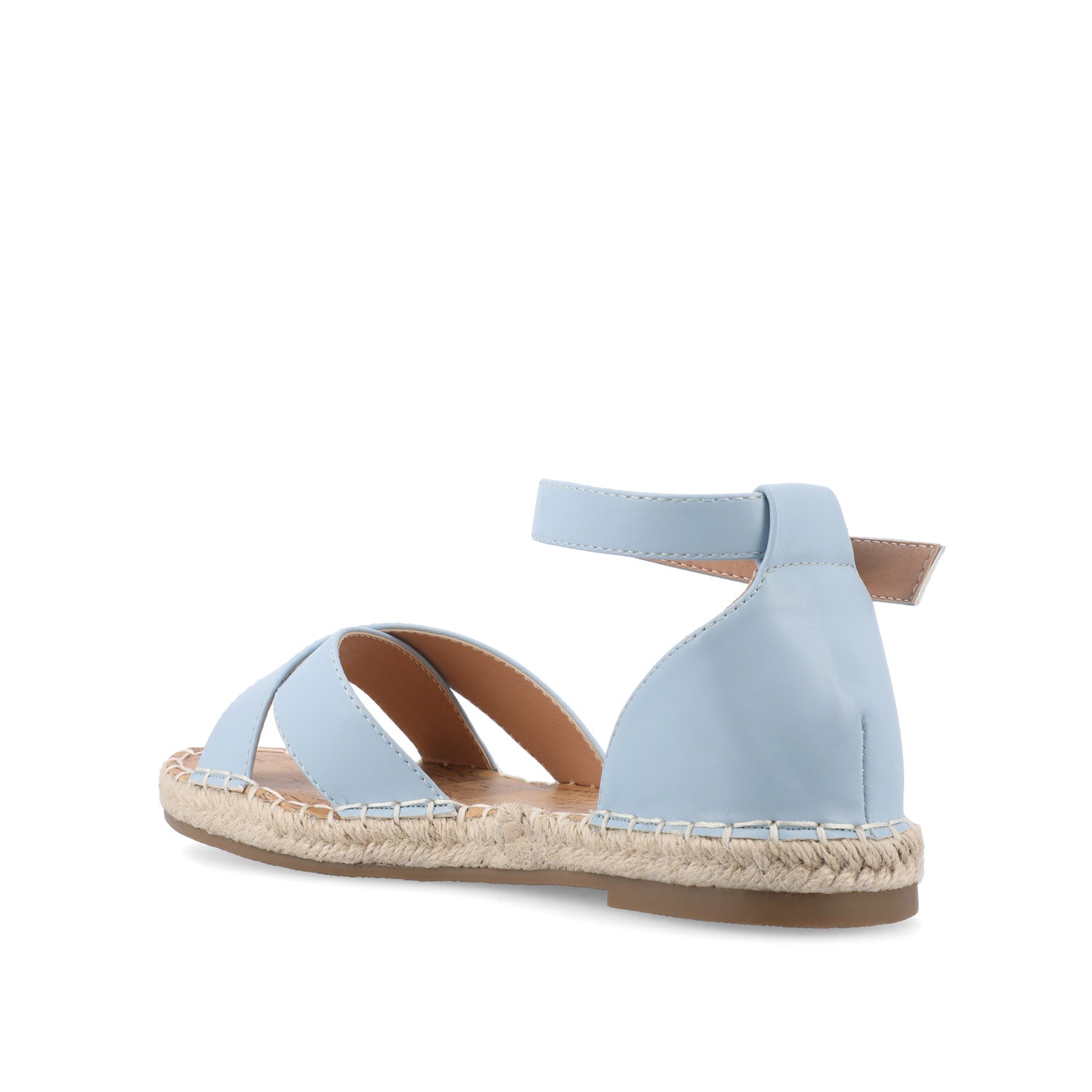 Journee LYDDIA ESPADRILLE SANDALS IN VEGAN LEATHER - Blue
