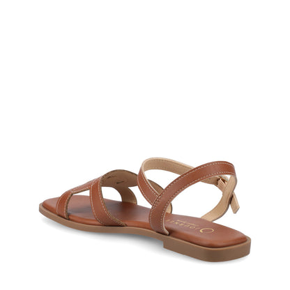 Journee BRIDEY ANKLE STRAP SANDALS - Cognac