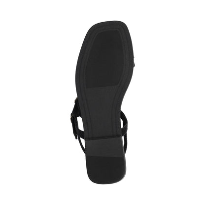 Journee BRIANNA ANKLE STRAP SANDALS - Black Lizard