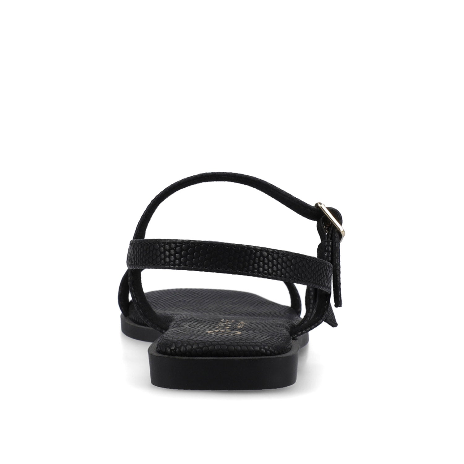Journee BRIANNA ANKLE STRAP SANDALS - Black Lizard