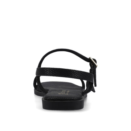 Journee BRIANNA ANKLE STRAP SANDALS - Black Lizard