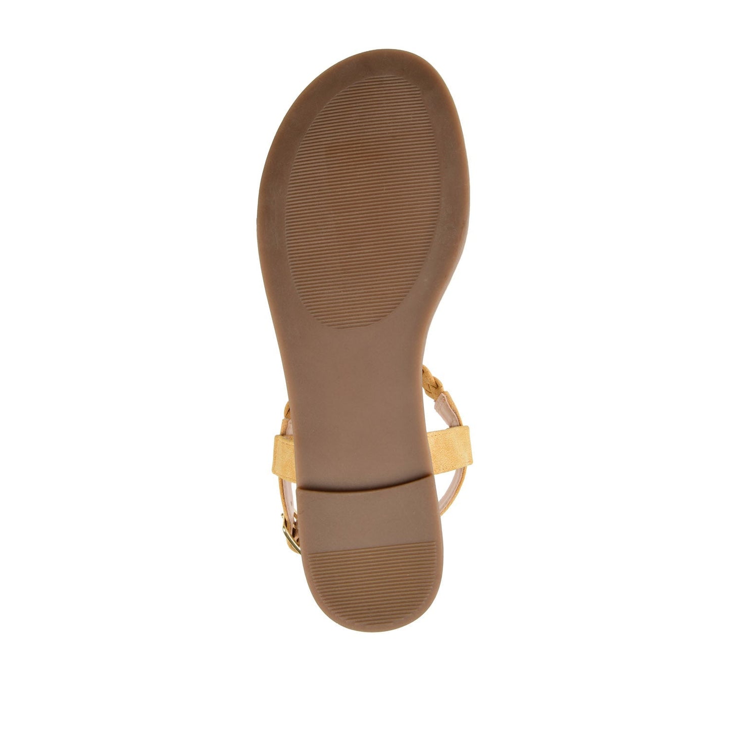 Journee GENEVIVE T-STRAP SANDALS IN VEGAN LEATHER - Mustard2 PU