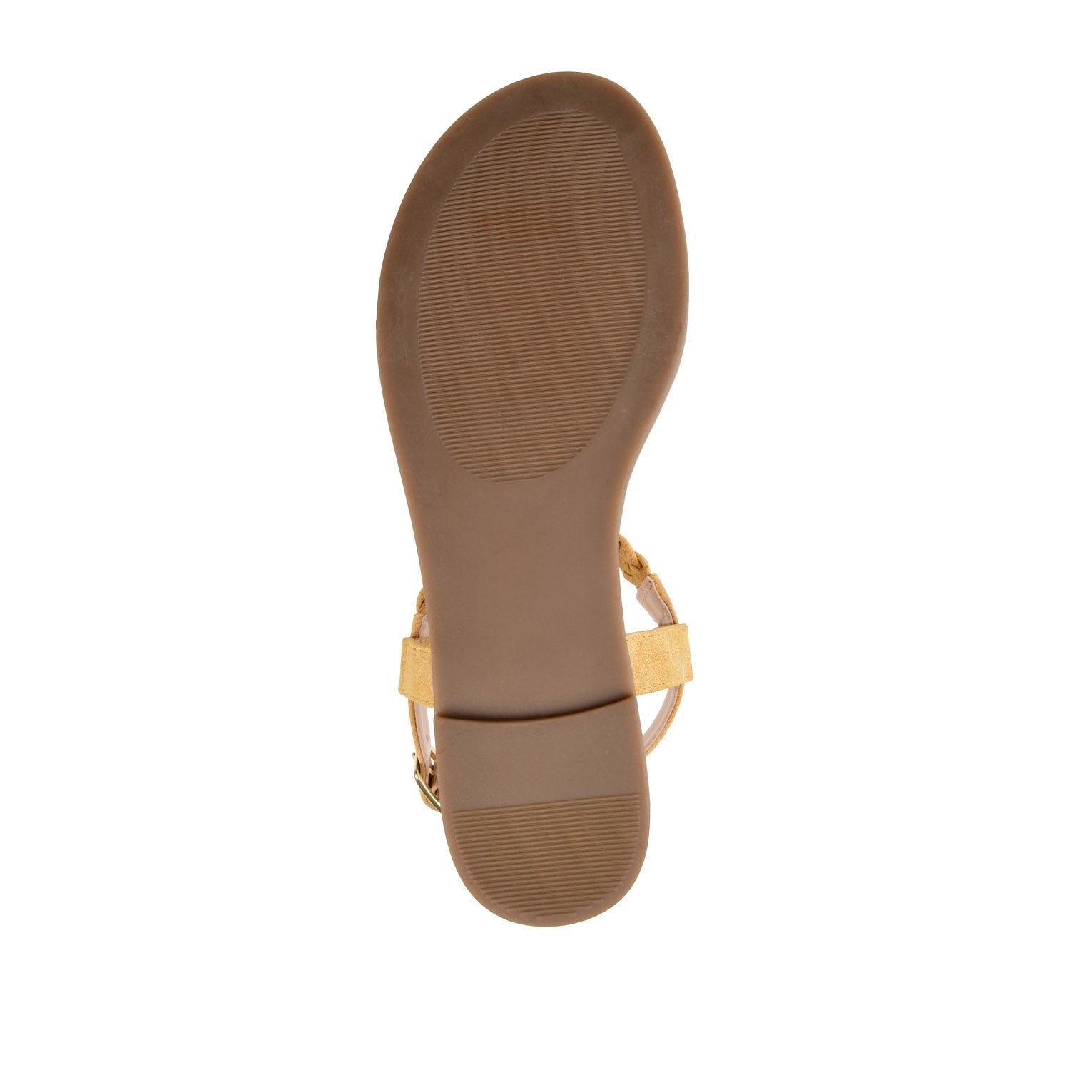Journee GENEVIVE T-STRAP SANDALS IN VEGAN LEATHER - Mustard2 PU