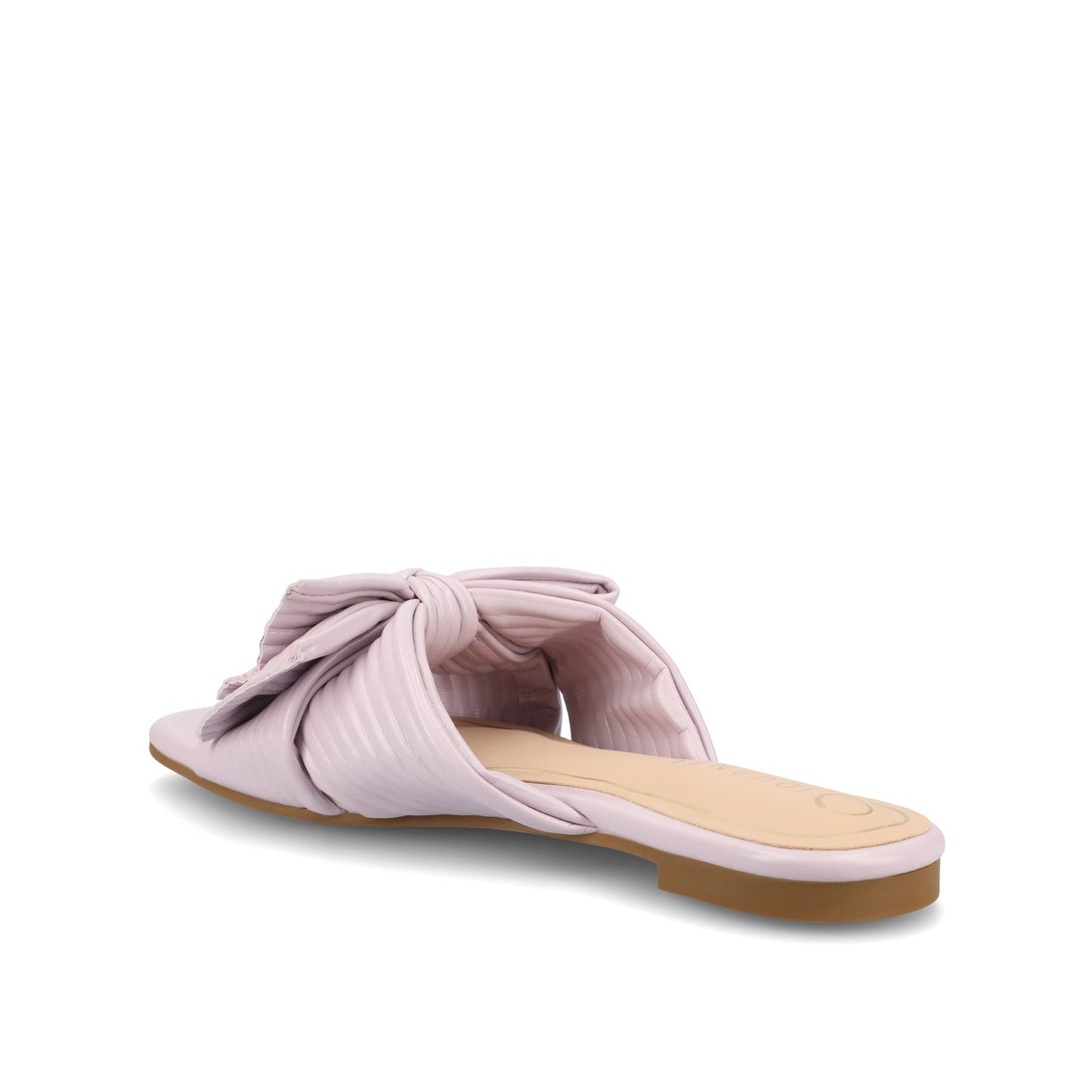 Journee SERLINA PLEATED SLIDE SANDALS IN FOIL - Lilac