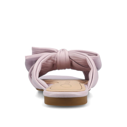 Journee SERLINA PLEATED SLIDE SANDALS IN FOIL - Lilac