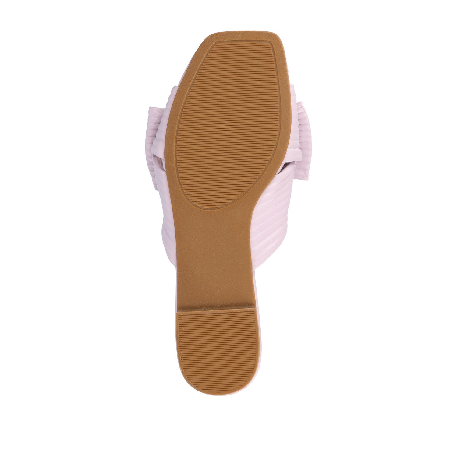 Journee SERLINA PLEATED SLIDE SANDALS IN FOIL - Lilac