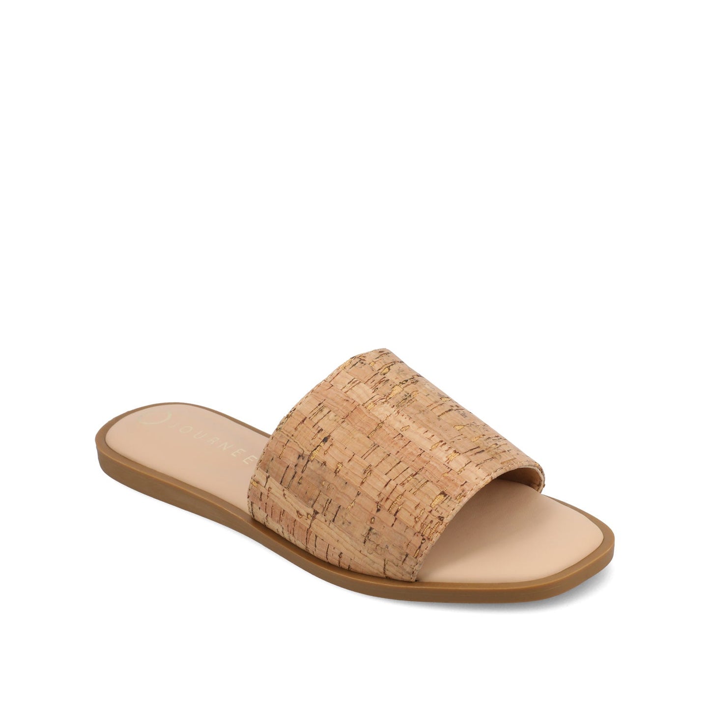 Journee PRISILLA SLIDE SANDALS IN STATEMENT - Cork