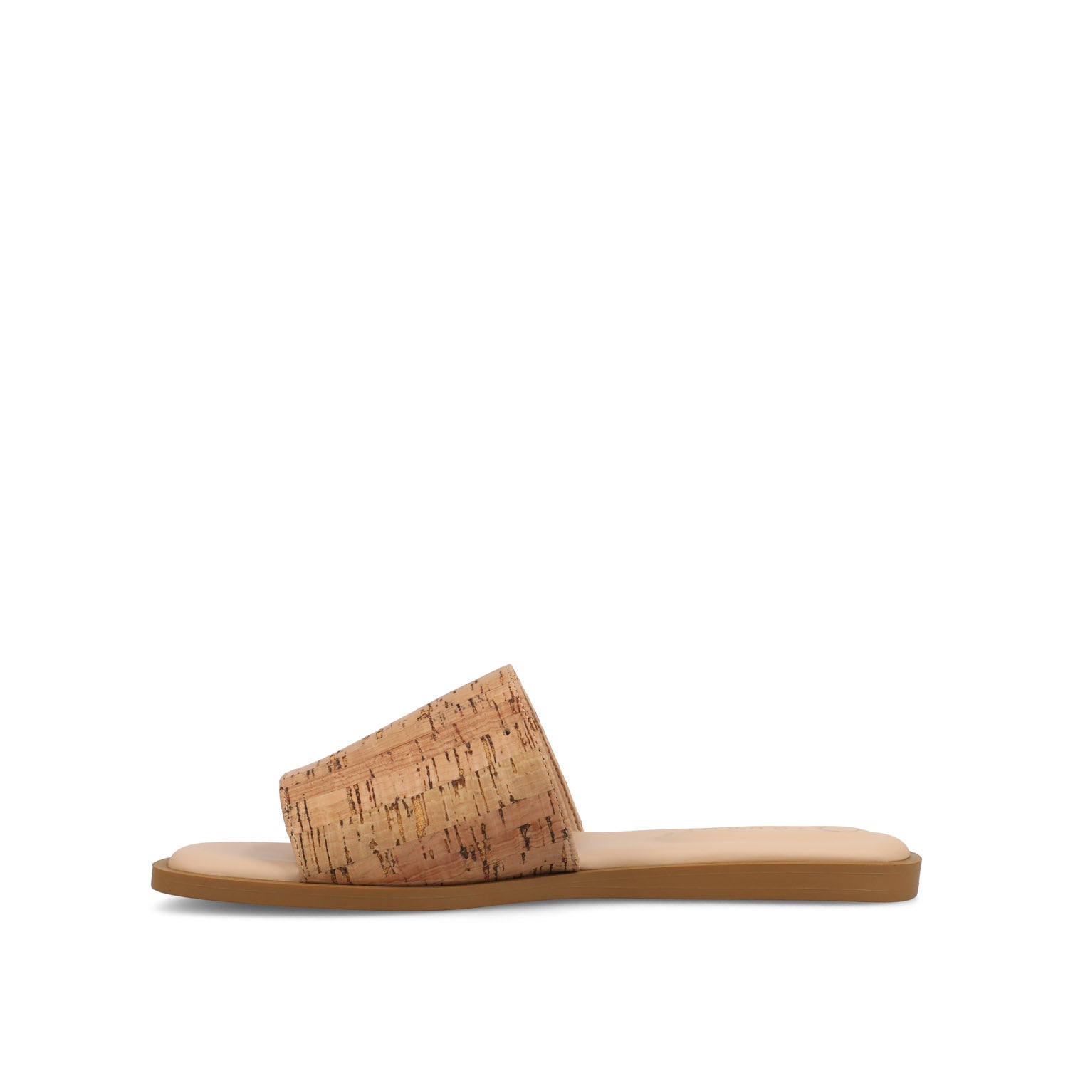 Journee PRISILLA SLIDE SANDALS IN STATEMENT - Cork