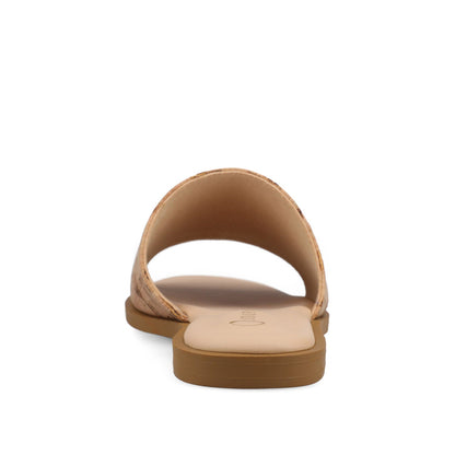 Journee PRISILLA SLIDE SANDALS IN STATEMENT - Cork