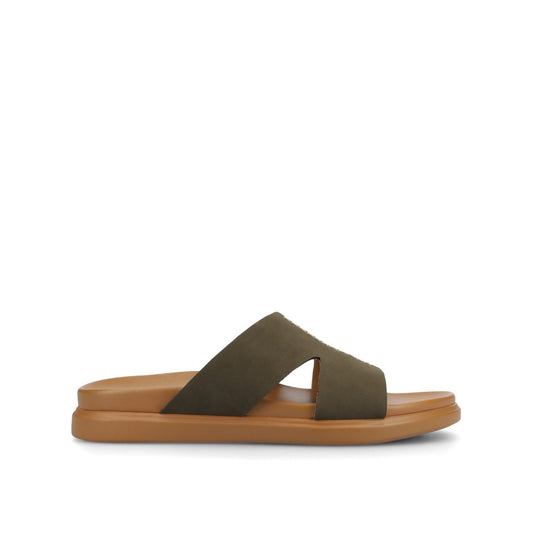 Journee MISEY SINGLE BAND SLIP ON SANDALS - Olive