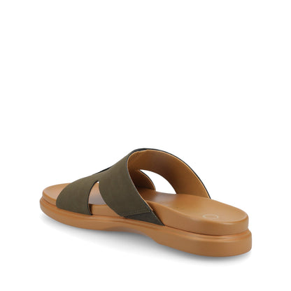Journee MISEY SINGLE BAND SLIP ON SANDALS - Olive