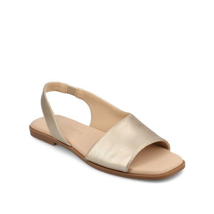 Journee BRINSLEY SANDALS IN VEGAN LEATHER - Gold PU