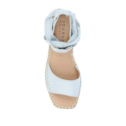 Journee EMELIE MULTI STRAP ESPADRILLE SANDALS - Blue