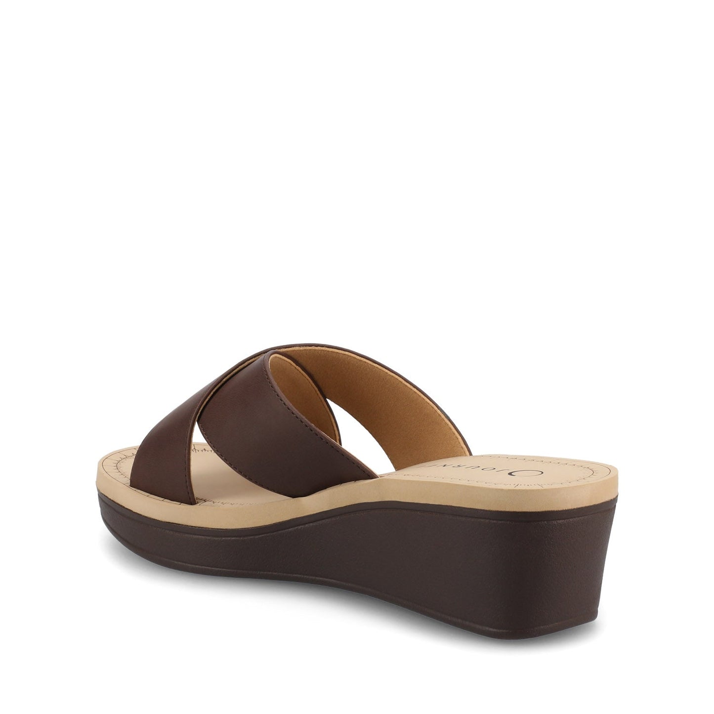 Journee Biara Platform Wedge Sandals - Brown