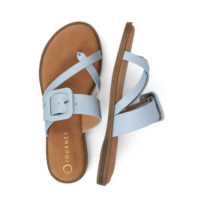 Journee LAYRA FLAT SANDALS - Light Blue