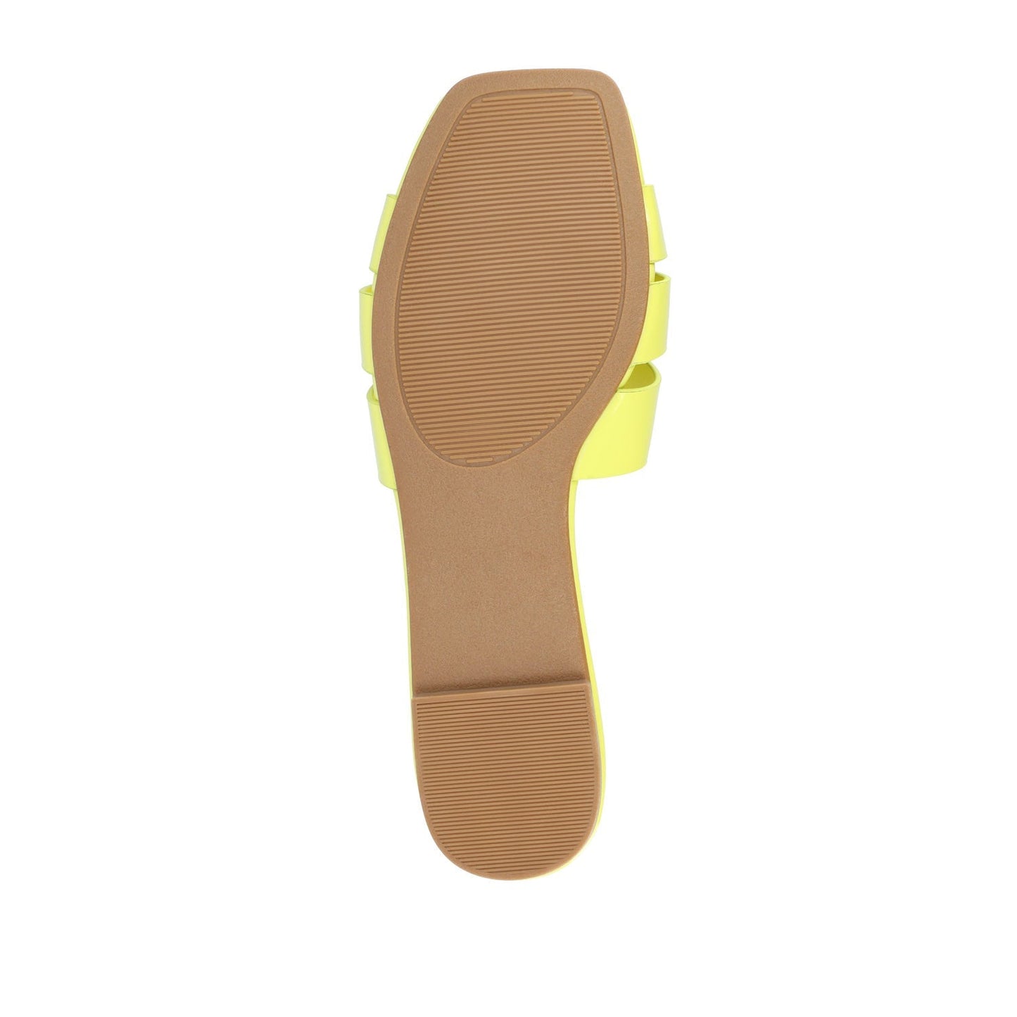 Journee ARRINA SLIDE SANDALS IN STATEMENT PATENT - Yellow Patent