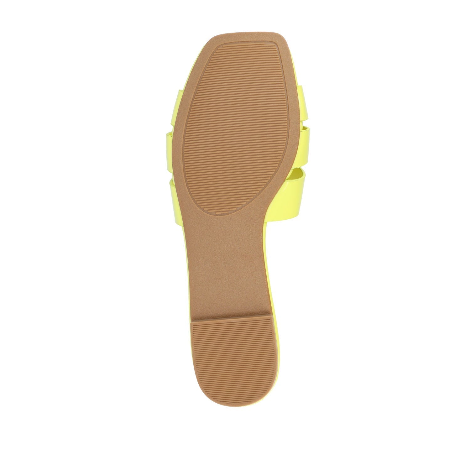 Journee ARRINA SLIDE SANDALS IN STATEMENT PATENT - Yellow Patent