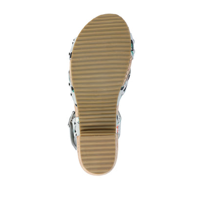 Journee VALENTINA HEELED SANDALS IN VEGAN LEATHER - Grey Floral PU