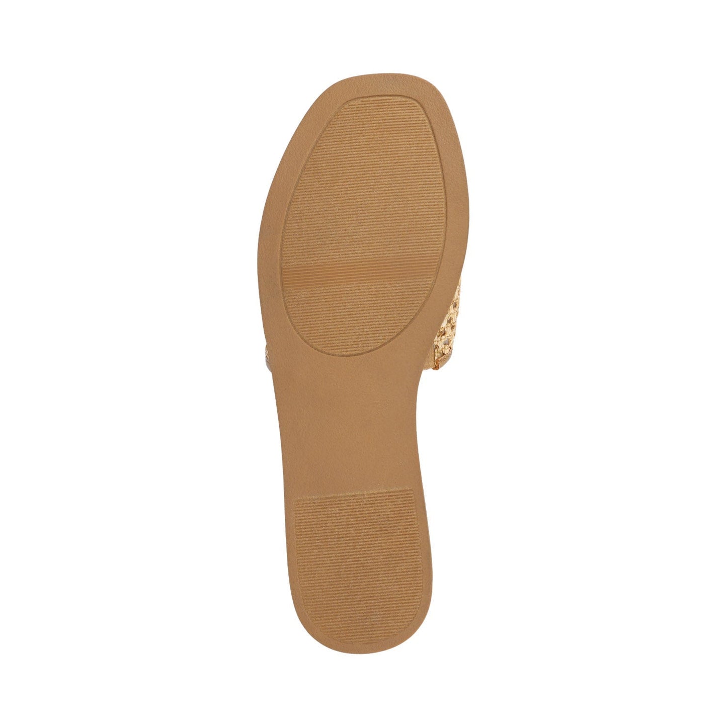 Journee PRISILLA SLIDE SANDALS IN STATEMENT - Cognac Open Raffia