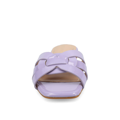 Journee ARRINA SLIDE SANDALS IN STATEMENT PATENT - Lilac Patent