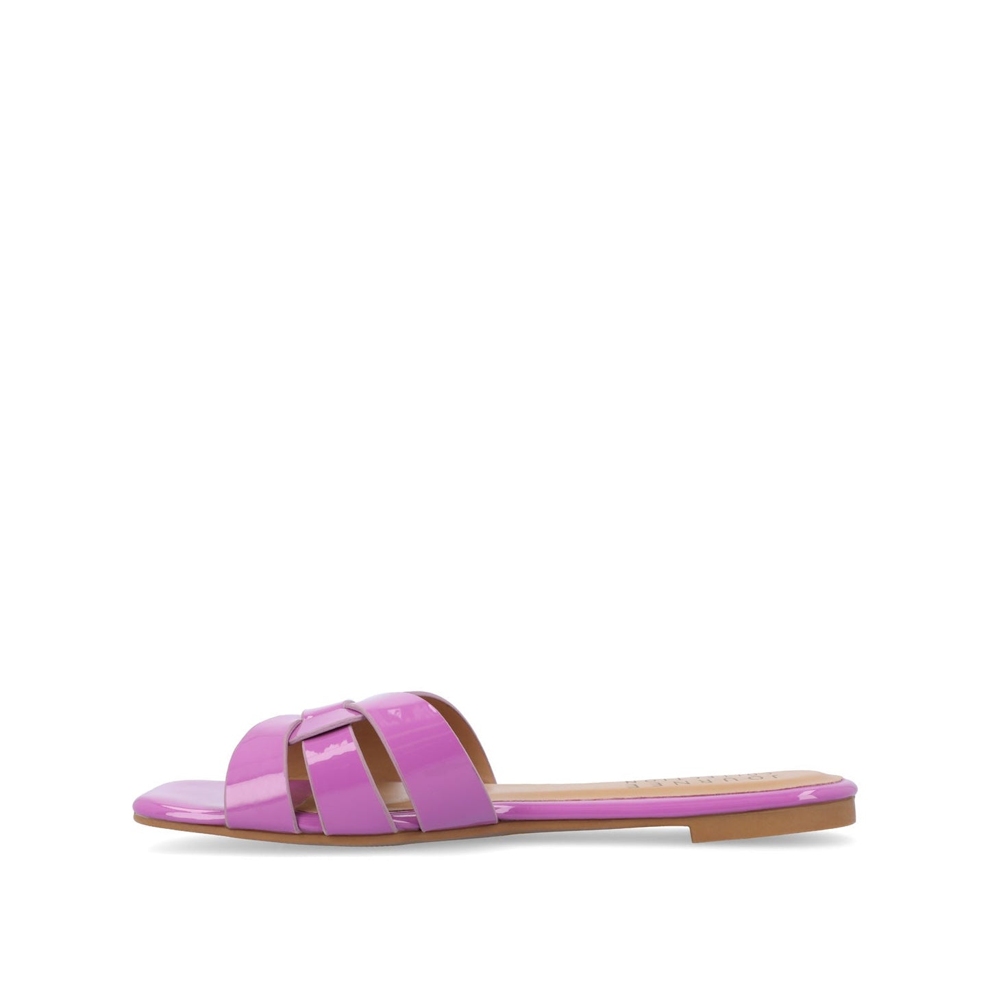 Journee ARRINA SLIDE SANDALS IN STATEMENT PATENT - Purple Patent