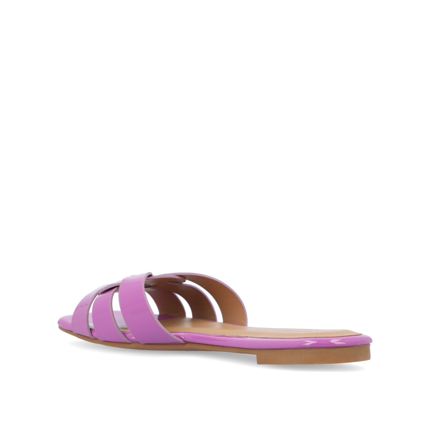 Journee ARRINA SLIDE SANDALS IN STATEMENT PATENT - Purple Patent