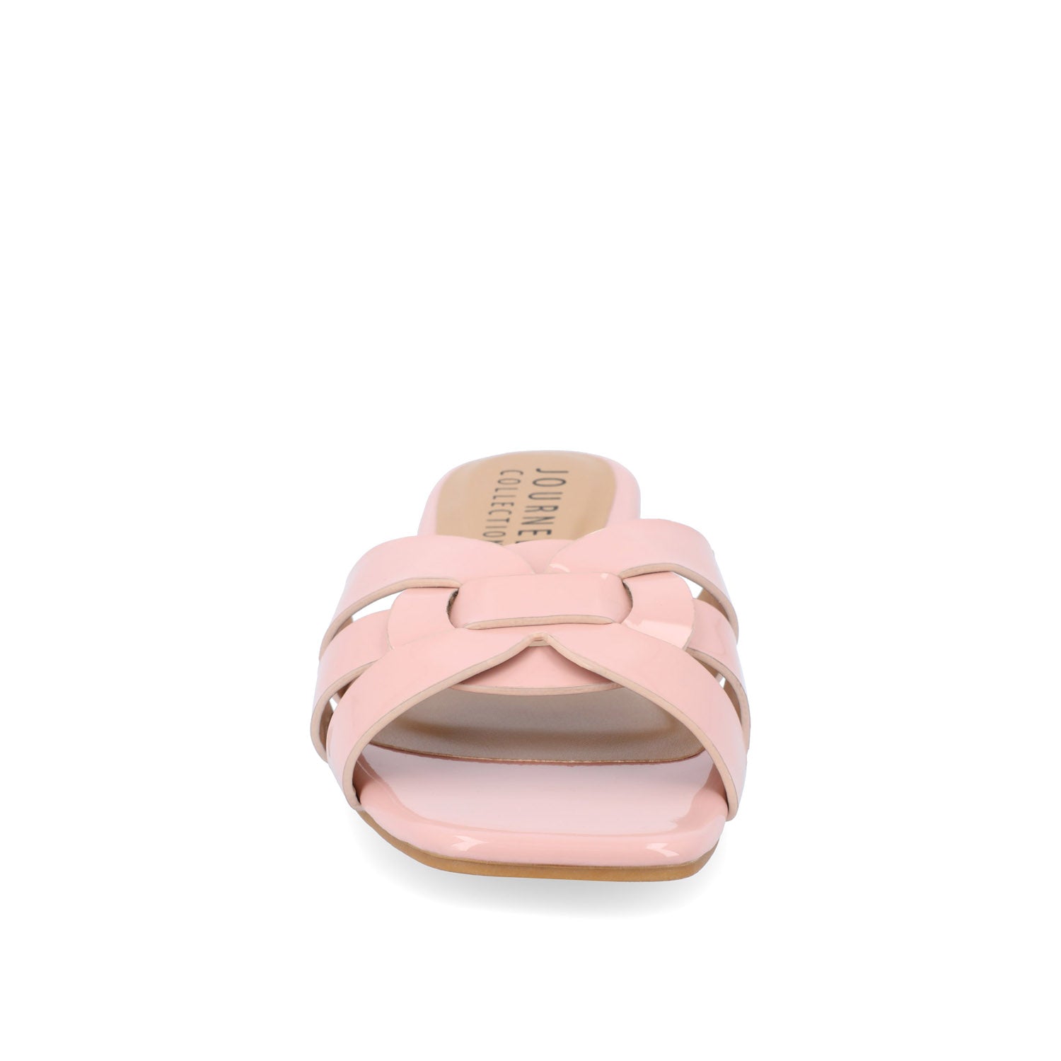 Journee ARRINA SLIDE SANDALS IN STATEMENT PATENT - Blush Patent
