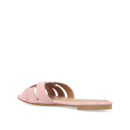 Journee ARRINA SLIDE SANDALS IN STATEMENT PATENT - Blush Patent
