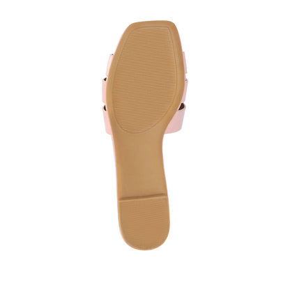 Journee ARRINA SLIDE SANDALS IN STATEMENT PATENT - Blush Patent