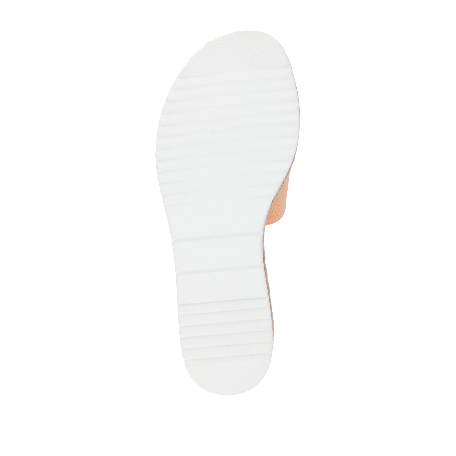 Journee ROSEY ESPADRILLE WEDGE HEELED SLIDE SANDALS IN STATEMENT - Peach