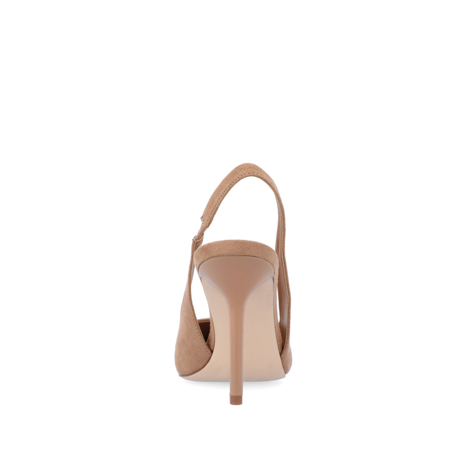 Journee ELENNEY SLINGBACK STILETTO HEELS - Tan Faux Suede