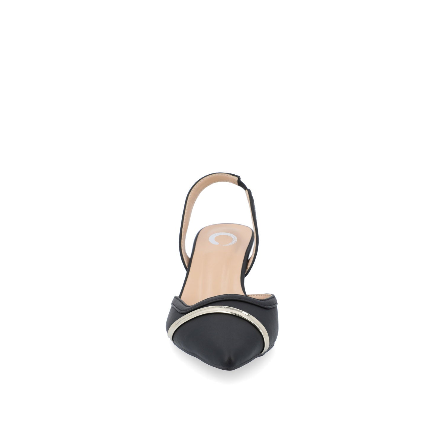 Journee NELLIA SLINGBACK KITTEN HEELS IN TWEED - Black
