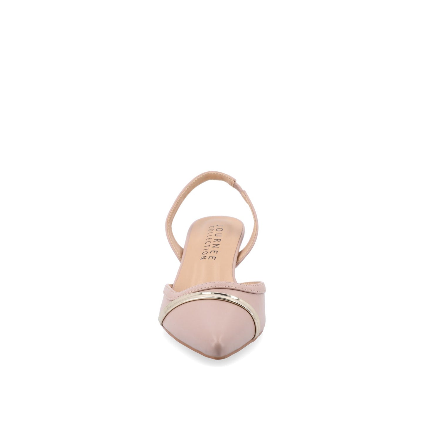 Journee NELLIA SLINGBACK KITTEN HEELS IN TWEED - Blush