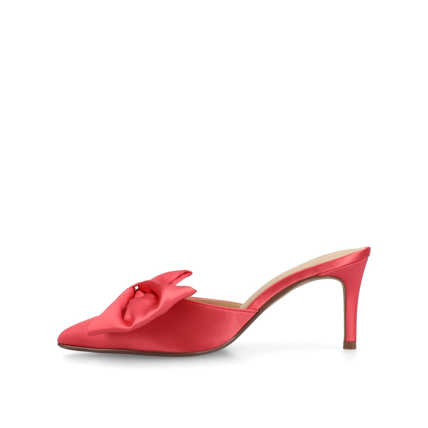 Journee TIARRA STILETTO HEELS IN SATIN - Coral