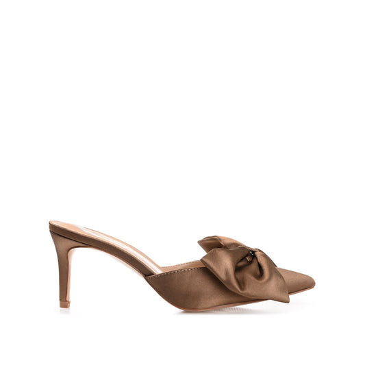 Journee TIARRA STILETTO HEELS IN SATIN - Brown
