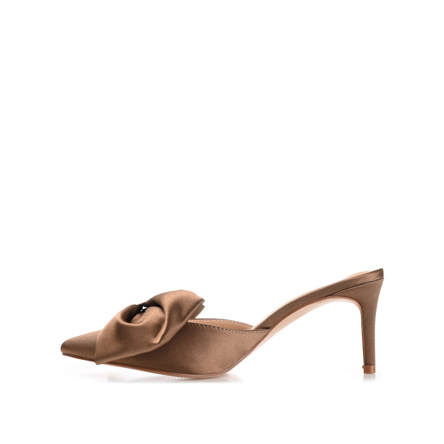 Journee TIARRA STILETTO HEELS IN SATIN - Brown