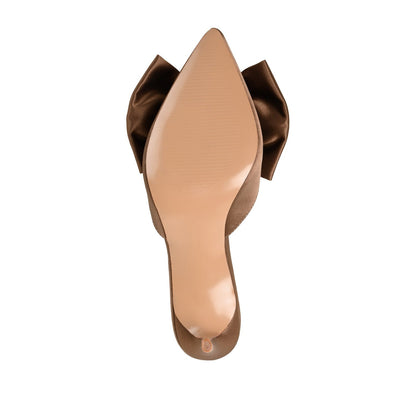 Journee TIARRA STILETTO HEELS IN SATIN - Brown