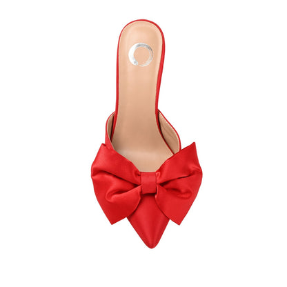 Journee TIARRA STILETTO HEELS IN SATIN - Red