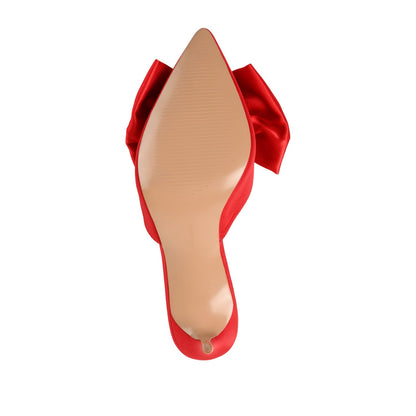 Journee TIARRA STILETTO HEELS IN SATIN - Red