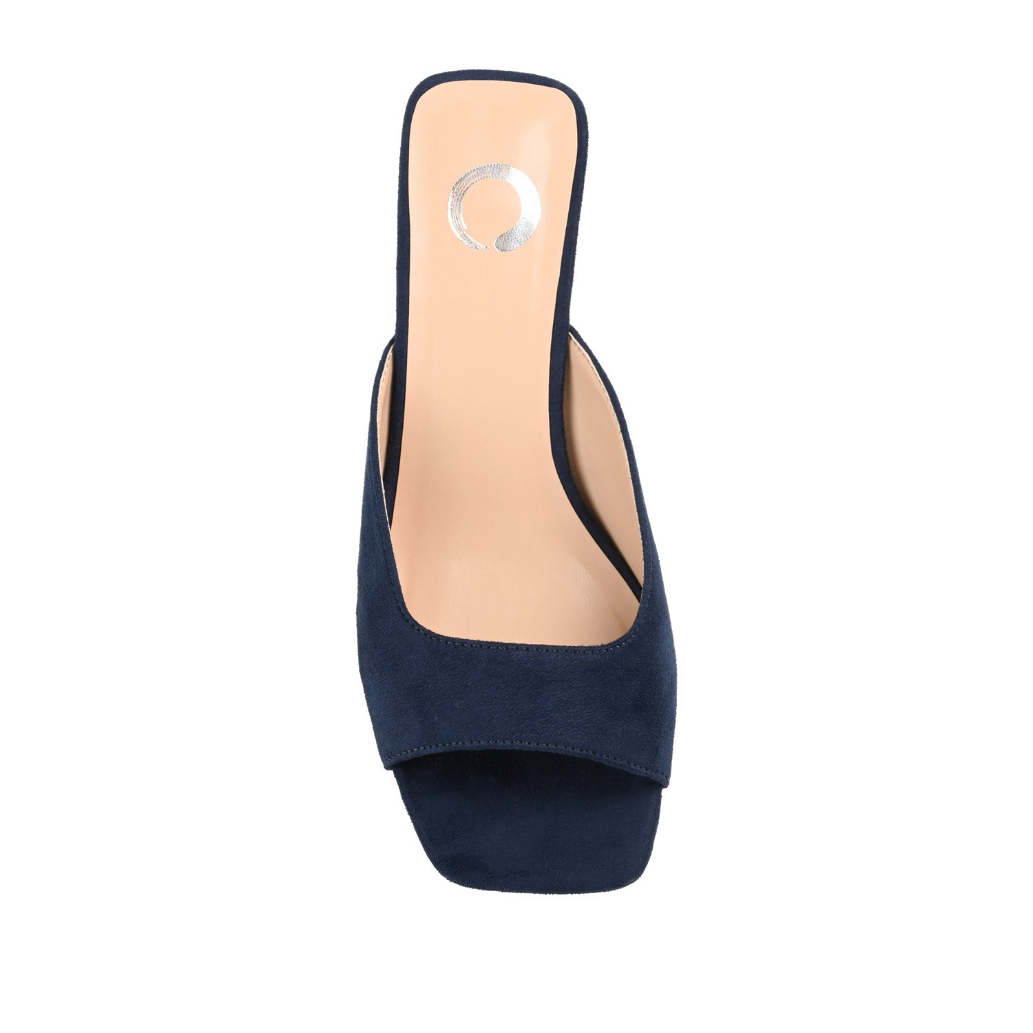 Journee LARNA FAUX SUEDE PEEP TOE KITTEN HEELS - Navy Nubuck