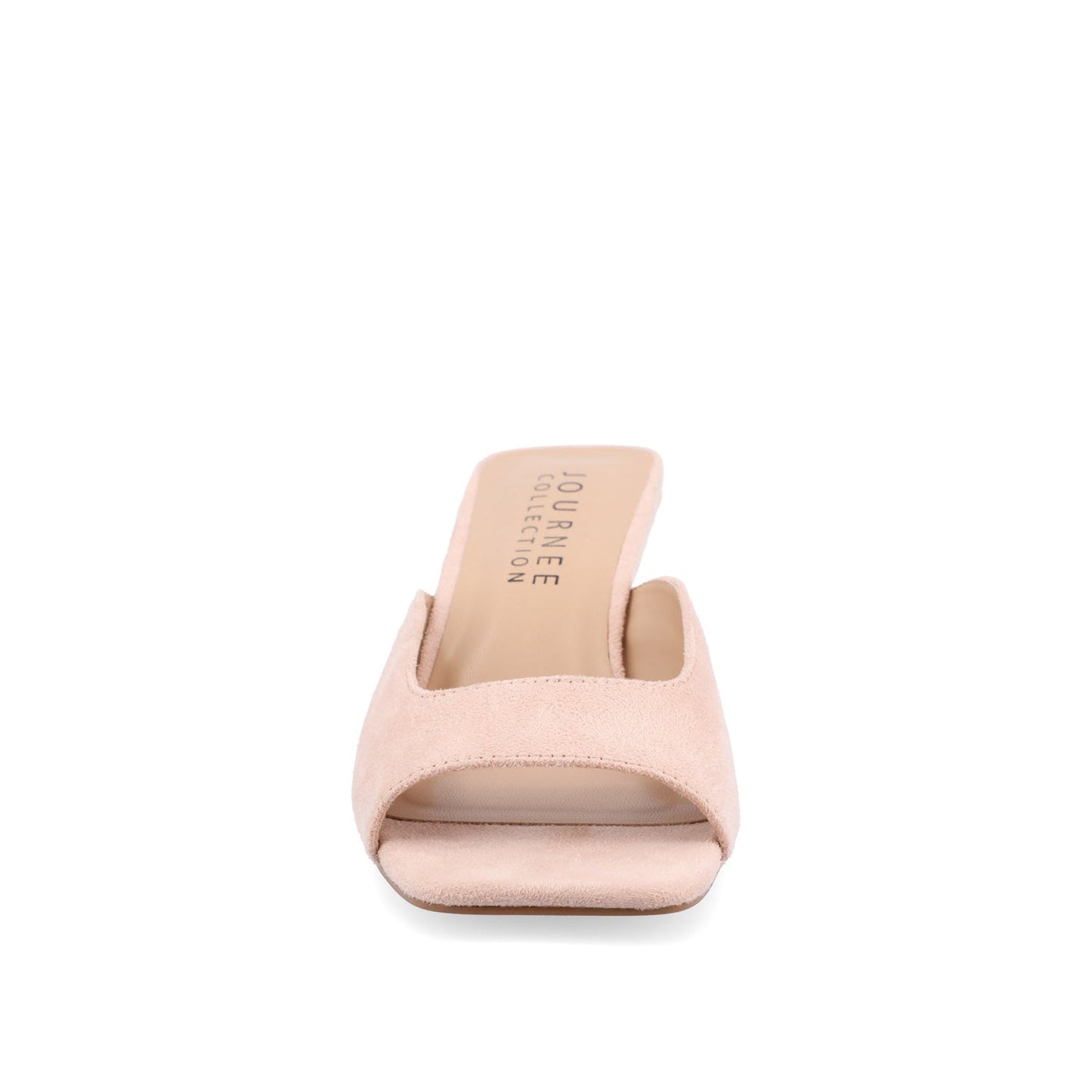 Journee LARNA FAUX SUEDE PEEP TOE KITTEN HEELS - Pink
