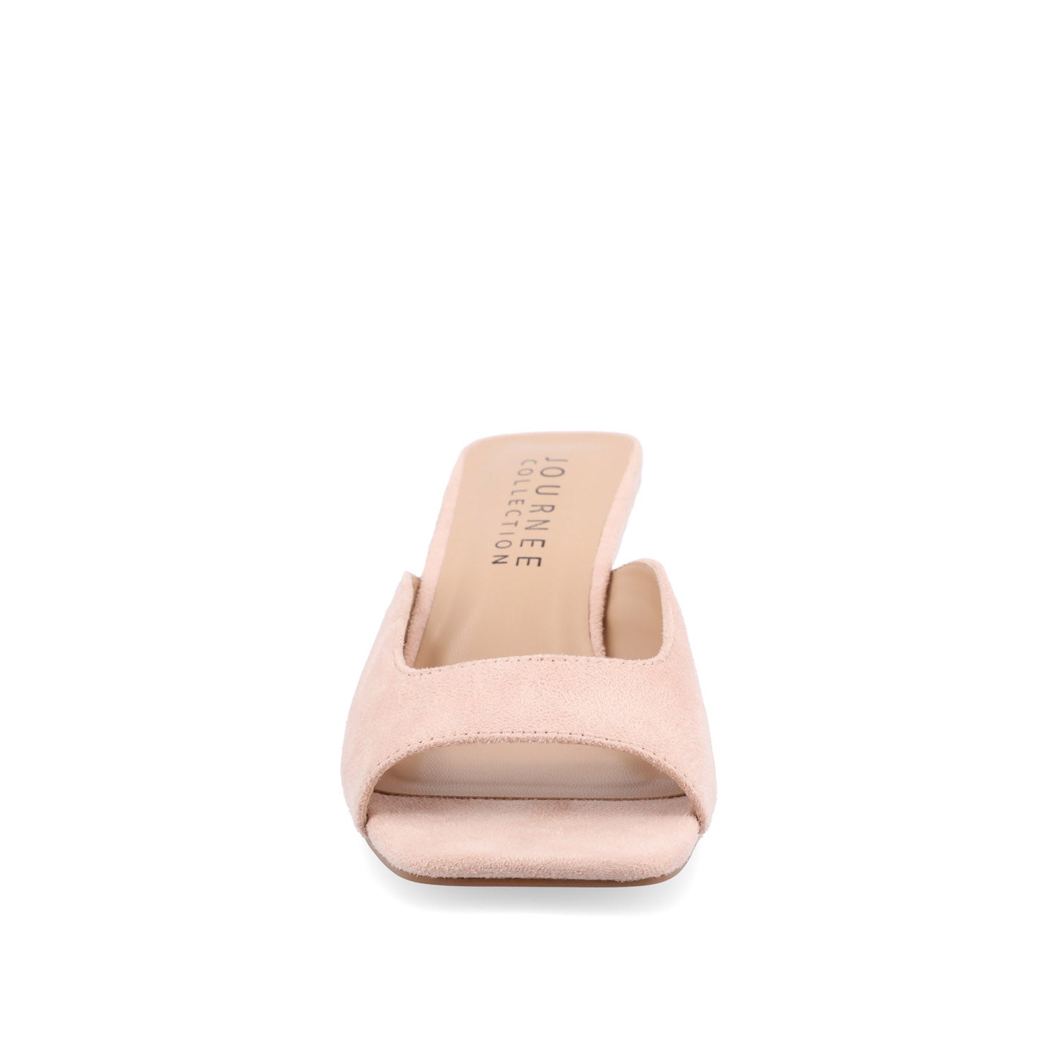 Journee LARNA FAUX SUEDE PEEP TOE KITTEN HEELS - Pink