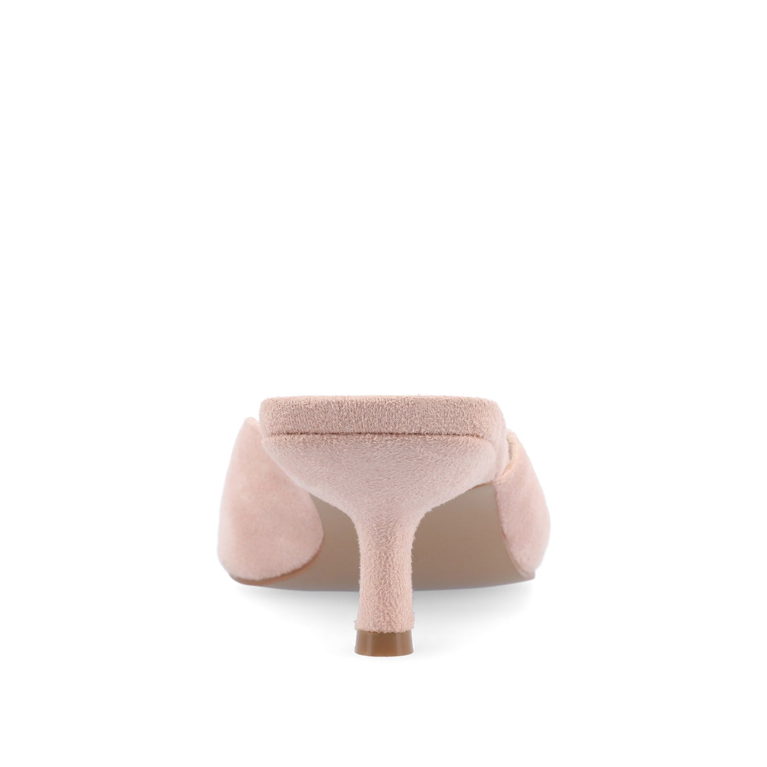 Journee LARNA FAUX SUEDE PEEP TOE KITTEN HEELS - Pink