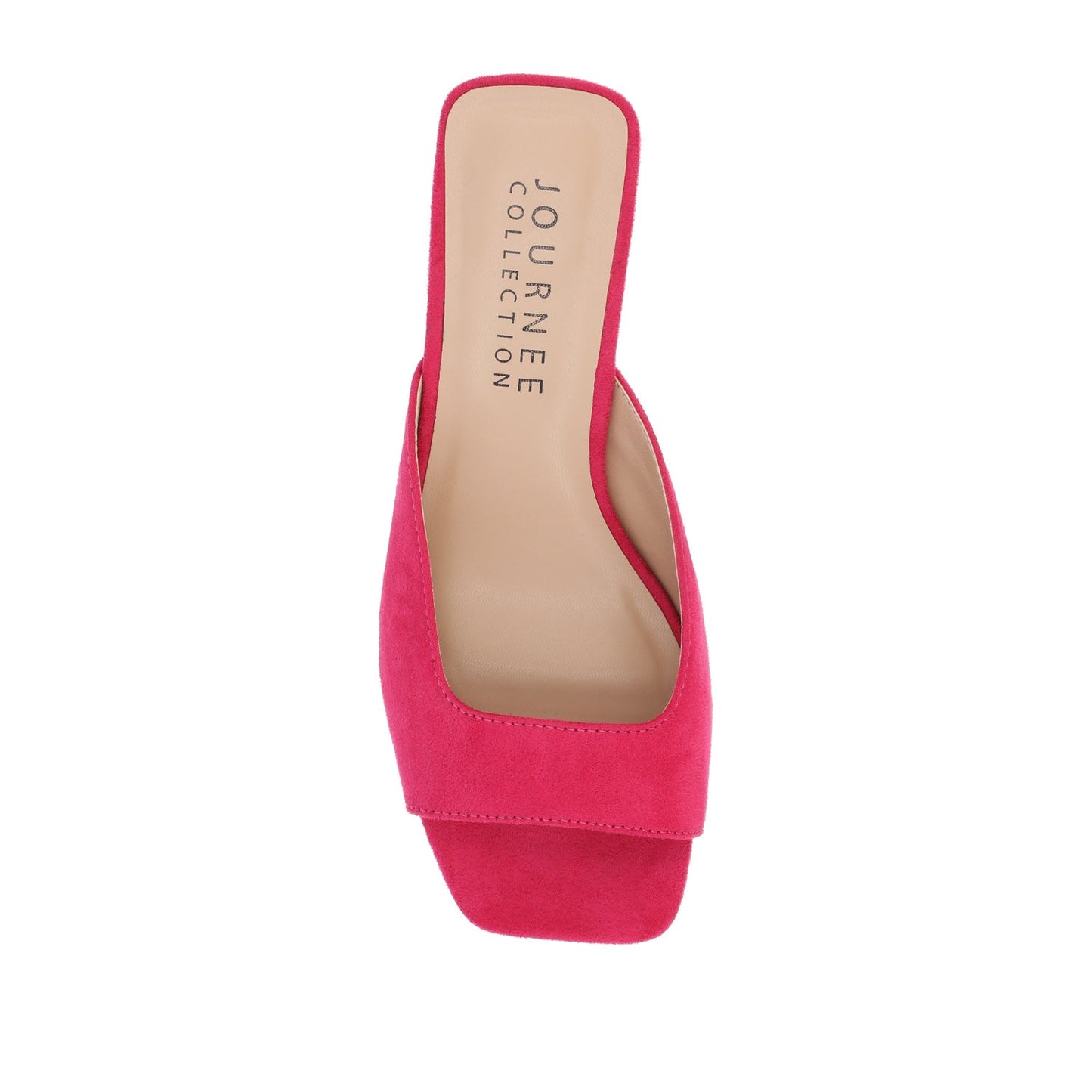 Journee LARNA FAUX SUEDE PEEP TOE KITTEN HEELS - Fuchsia
